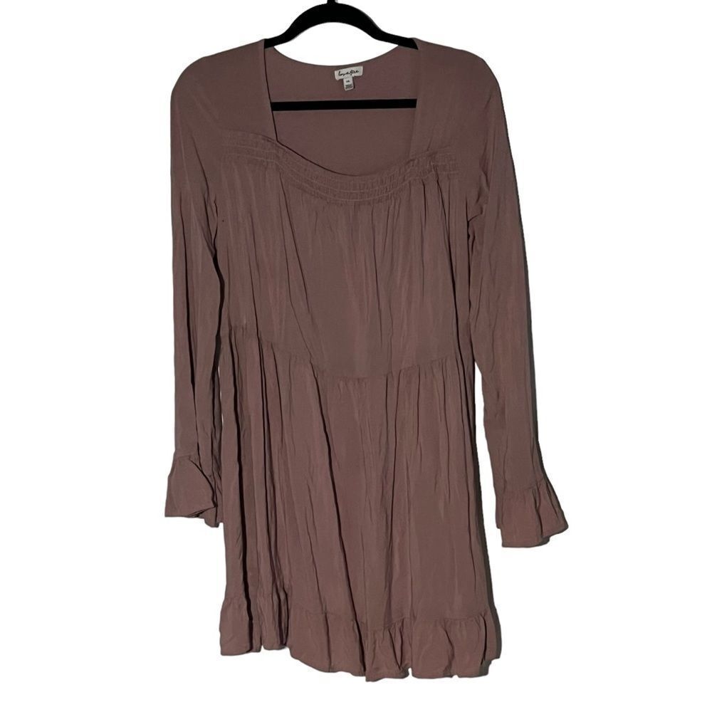 Love Fire Mauve Long Sleeve Dress